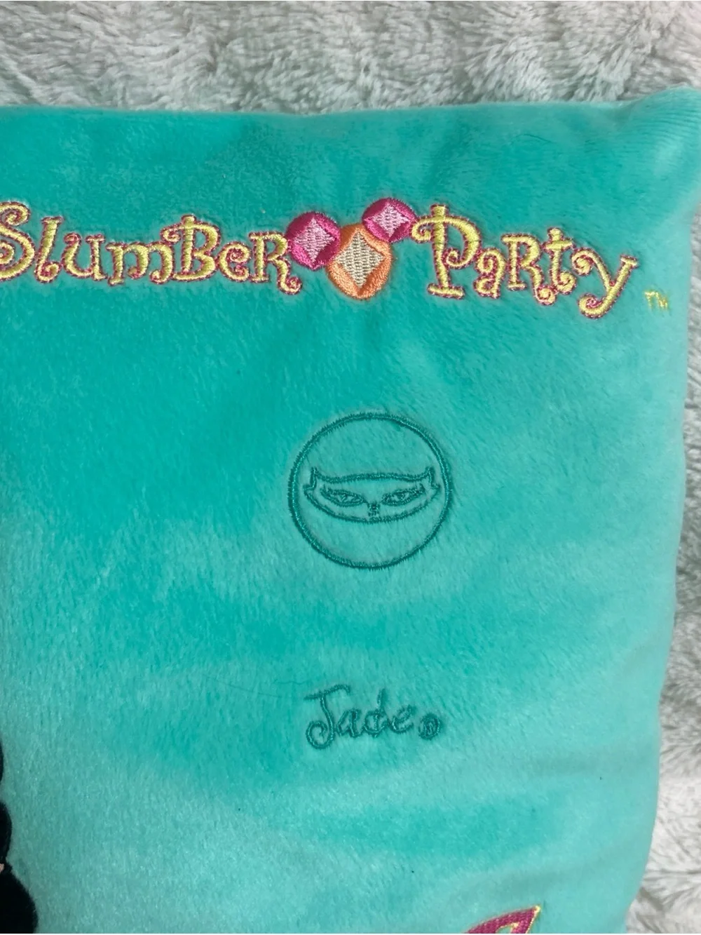 Vtg 2003 BRATZ Slumber Party JADE Plush PILLOW MGA-Aqua Green-w/Tags-12